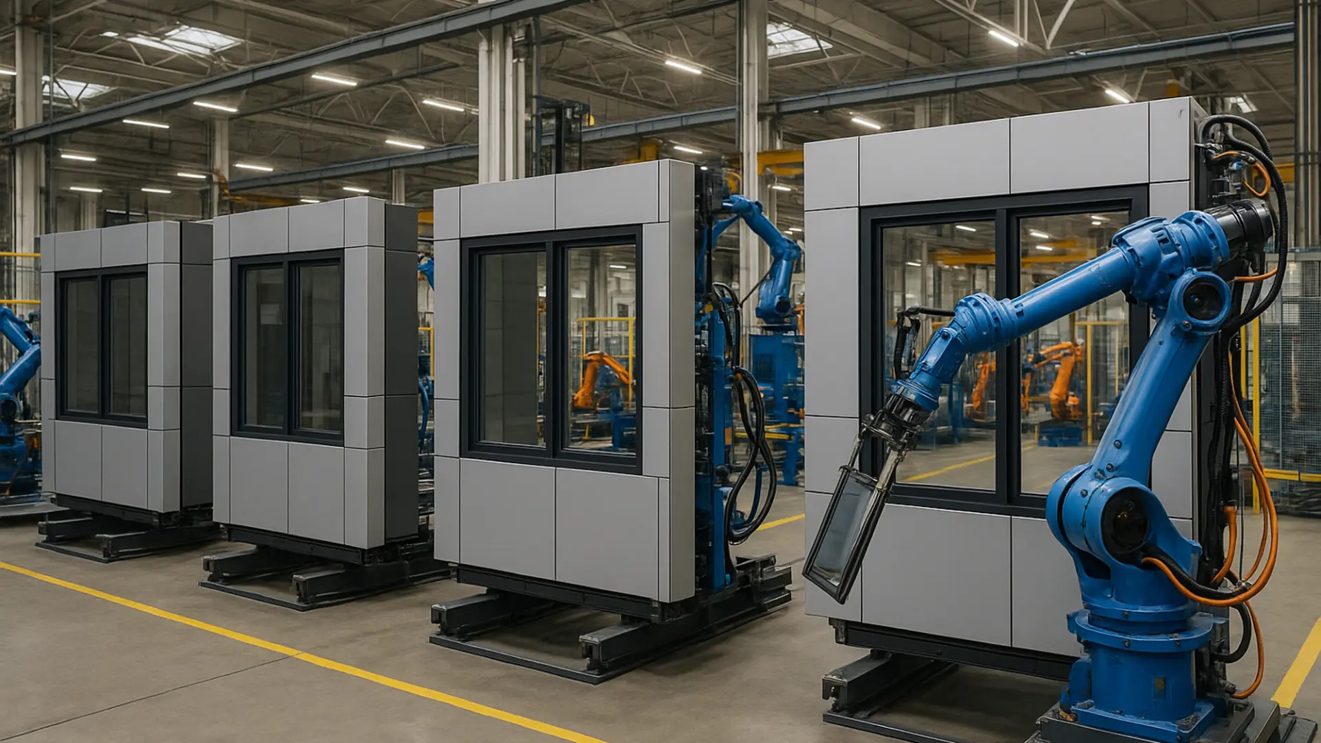 Autonomous Foldstruct construction factory
