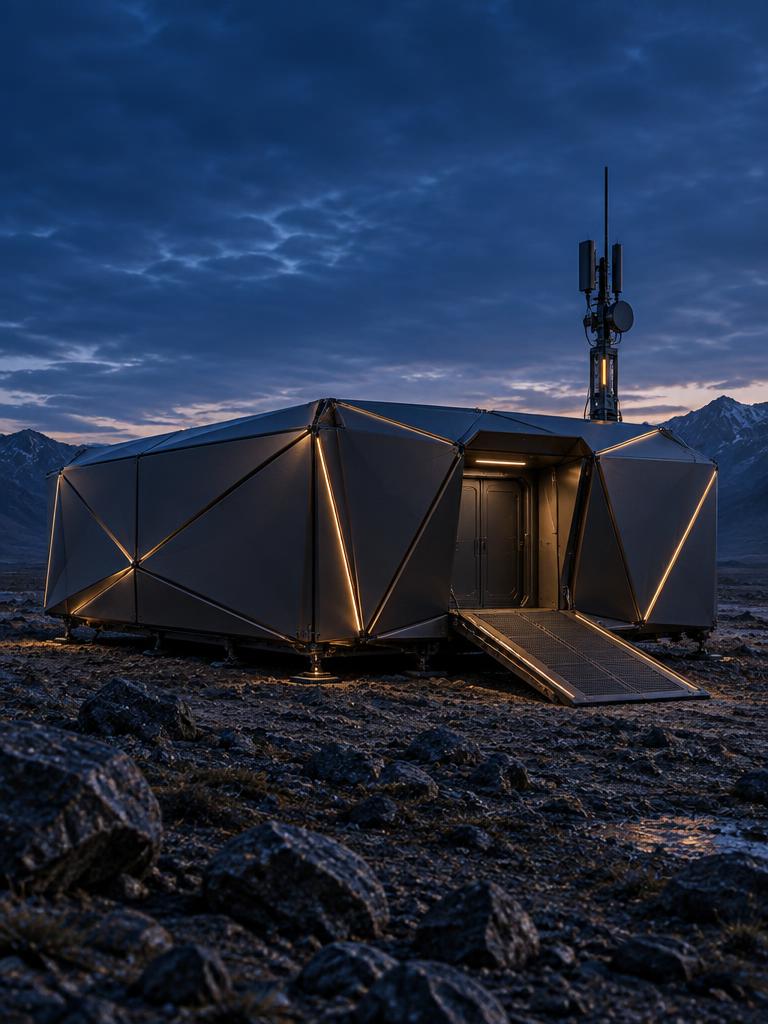 FoldBase folded infrastructure concept for military / command